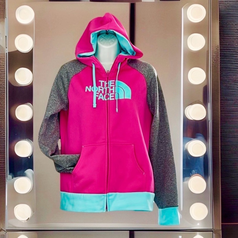 The North Face Full Zip Hoodie Jacket Women’s Medium, Color Block Exc. Condition